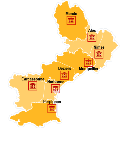 Carte Languedoc-Roussillon